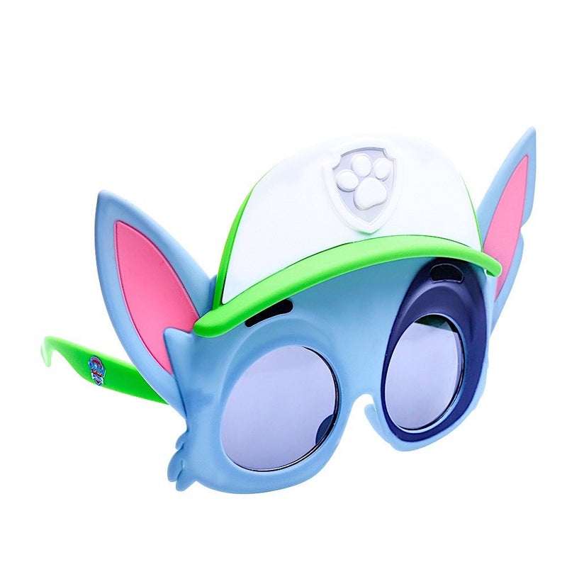 Sun-Staches Paw Patrol Official Rocky Sunglasses Costume Accessory, UV400 Lenses, Blue Mask, One Size Fits Most, 8" - Image 1